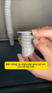 Nút Bịt Ống Cống Ngăn Mùi Chống Côn Trùng Chống Tràn - Van Lắp Đường Ống Thoát Nước Nắp Đậy Cống Tự Động Ngăn Mùi Chống Vi Khuẩn Chuyên Dụng Cho Đường Ống Từ 35-75mm / Bịt Nắp Cống Tự Động