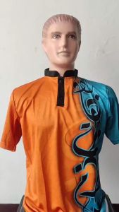 Baju Kaos Koko Jersey Muslim Kaligrafi Orange