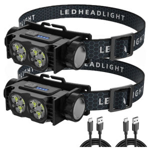Multi-Functional Rechargeable LED Head Lamp Magnetic Rotation Headlight Led Head For Outdoor Fishing Camping Headlamp