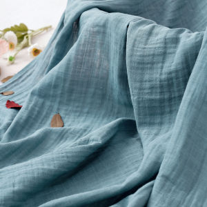 HappyFlute 120x110CM Muslin Baby Swaddle Soft Pure Cotton Skin-Soft Newborn Blanket Infant Wrap Plain Color