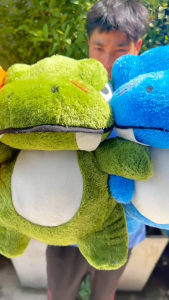 ตุ๊กตาไดโนเสาร์หน้าโหด “ไออ้วน” 45cm 🐲 (สุ่มคละสี) | ขนนุ่ม น่ากอด หน้านิ่งแต่ใจดี พร้อมส่ง!