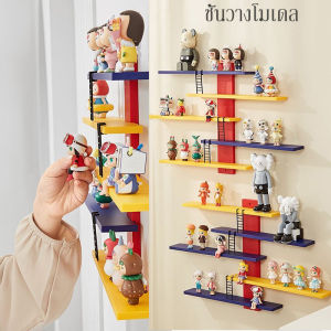 Lorra ชั้นวางโมเดล ชั้นวางติดผนัง Style Mondrian กล่องโชว์โมเดล ชั้นวางฟิกเกอร์ รับน้ำหนักได้เยอะ