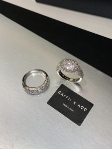 CAFFTI | Zircon Diamonds Stylish Unique Delicate Ring