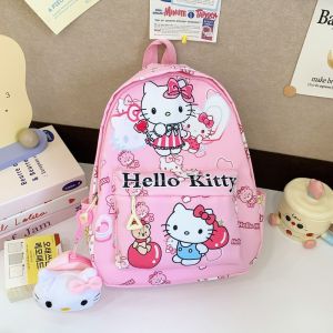 Túi Học Sinh Kitty Nhẹ Hoạt Hình Cho Bé Gái Túi Đeo Vai Đôi Kiki Cat Túi Đựng Đồ Dùng Học Tập Cho Trẻ Em Túi Học Sinh