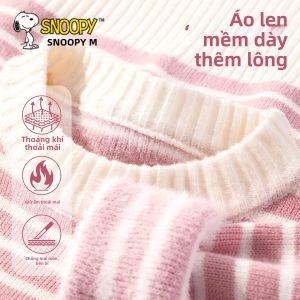 Snoopy | Áo len nữ lót nỉ mùa xuân/thu