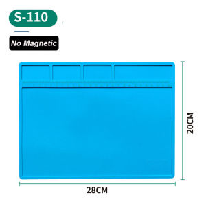 Soldering Station Mat Silicone Work Mat Heat Resistant 932°F Anti-Static Magnetic Mat for Electronic Phone Laptop Watch Repair