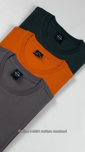 Desain Polisi Pria T-Shirt Cotton Combed Ukuran Besar