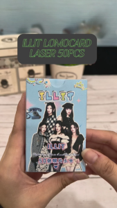 ILLIT Lomocard 50pcs Holographic Photocard Laser KPOP Yunah Minju Moka Wonhee Iroha