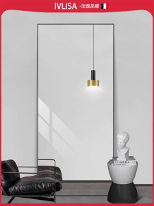 Ivlisa French Accessible Luxury Dressing Floor Mirror Full Body Floor Mirror Wall Hanging Full-Length Mirror Wall-Mounted For Home Explosion-Proof Mirror