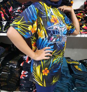 baju santai full printing bahan pike brazil