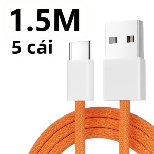 Cáp Sạc Nhanh USB A Sang USB C 240W 5 Chiếc Dành Cho iPhone 17/16/15 Samsung Huawei Xiaomi - Dây Sạc Tốc Độ Cao Với Dòng Điện Tối Đa 6A