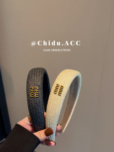 หมวกคล้องผมแบบตัวอักษรสไตล์ฝรั่งเศสสำหรับผู้หญิง ทรงสูง 2024 ใหม่ หมวกคล้องผมแฟชั่นหรูหรา เครื่องประดับผมแบบอ่อนโยน