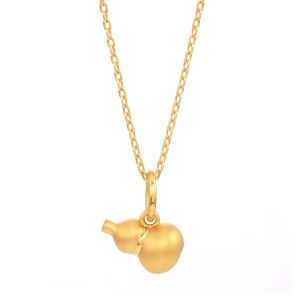Chow Sang Sang 周生生 999 Gold Cultural Blessings Gourd Pendant for Women & Men 92039P Price-by-Weight 0.74g Gold [Necklace not Included]