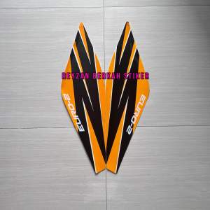 Stiker Striping Lis Pintu Mobil Isuzu Elf Box Euro-2 Orange Oren