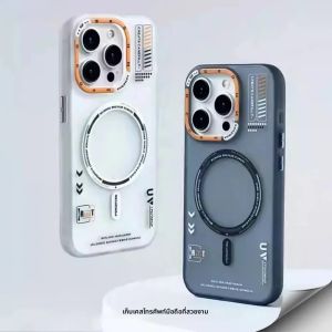 เคสโทรศัพท์แม่เหล็ก Pk Matte สำหรับ iPhone 17 16 15 13 14 Pro Max รองรับ Magsafe ชาร์จไร้สาย ด้านหลังแบบด้าน กรอบเลนส์โลหะ ปุ่มกด