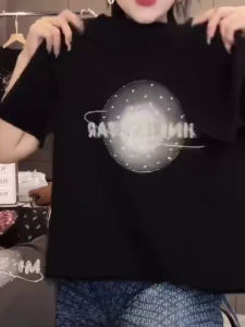 Fashionable Loose Womens Short Sleeve T-Shirt Spring Summer New Arrival Beautiful Styling Top Quality Elegant European Style