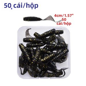 Bộ 50 Mềm Nhân Tạo Giun Grub Dụ 4Cm 13 Màu Cá Rô Mồi Câu Cá Cho Đại Dương Sông Hồ Bãi Biển Dòng