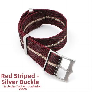 WANSHILI | NATO Nylon Braided Strap Swatch Omega Collaboration