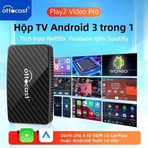Hộp Giải Mã Truyền Hình Android OTTOCAST Với CarPlay Không Dây & Ứng Dụng Android Auto Tích Hợp Cho 99% Xe Hơi - Hỗ Trợ YouTube Netflix Tiktok IPTV Không Độ Trễ