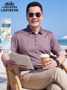 LAOYECHE | Silk Polo Shirt for Elderly Men