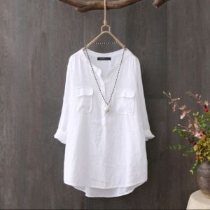 Atasan wanita bahan Katun import kancing buka busui kasual terbaru 2024 shirt perempuan remaja COD Atasan Blouse Wanita Modern FASHION WANITA Kekinian BAJU KEMEJA WANITA POLOS CASUAL PUTIH WANITA LENGAN PANJANG Grosir Bajuu Cod