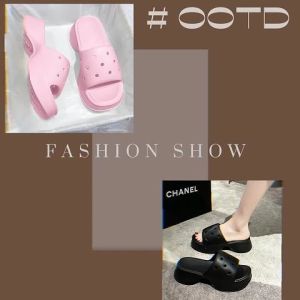 NQshop New รองเท้าผู้หญิงดีไซน์ 5 สี การเสริมส้น น้ำหนัก 100% ยางคุณภาพ รวมถึงสีดำ สีลม สีแดง สีเขียว สีม่าน สีพริก กรุณาเลือกเยอะ