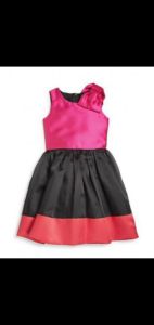 Dress Anak  Perempuan Kombianasi Hotpink-Black Import BP137