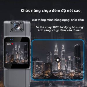 BONINGYU | Máy Quay Camera Kẹp Áo WiFi Siêu HD Hồng Ngoại Siêu Nét