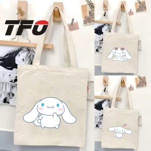TFO Minimalist Cinnamoroll Character from Sanrio Canvas Tote Bag Versatile Ideal for College School