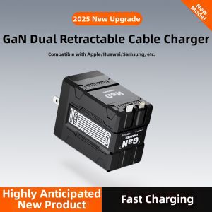 W&O | PD Fast Charging Multi-Device Compatible Charger with Retractable Type-C Cable