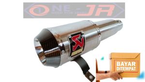 Silencer Knalpot Racing AKRAPOVIC LORENZO GP M1 Suara Ngebas diameter 50/51mm