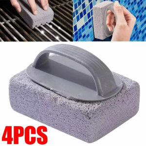 หินภูเขาไฟตะแกรงย่างบาร์บีคิวหินภูเขาไฟแบบมือถือแปรงทำความสะอาดเครื่องกำจัดแคลเซียมอ่างล้างมือในครัวหม้อมะนาวขจัดคราบสนิมคราบสกปรก