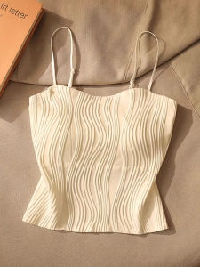 chaqi | เสื้อกั๊กสายเดี่ยวเซ็กซี่พร้อมแผ่นเสริมหน้าอกสำหรับผู้หญิง ทรงเข้ารูป เสื้อชั้นใน แขนสั้น ช่วงฤดูร้อน สำหรับใส่ลำลอง