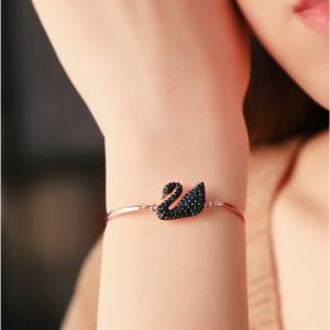 (SET) KALUNG + GELANG MODEL ANGSA MATA HITAM/PUTIH