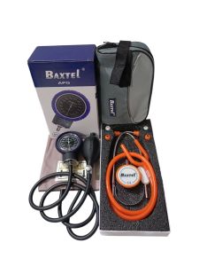 Baxtel APG Purple Ring Aneroid Sphygmomanometer With Orange Stethoscope Deluxe