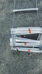 Aluminum Fire Escape Ladder Steel Wire Rope Rescue Ladder Portable Safety Climbing Ladder for Home & Engineering