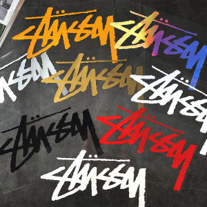 Stussy Pattern Reflective Sticker Motorcycle Car Scooter Flat Decoration Decal Accessories for Honda PCX CLICK Yamaha NMAX XMAX Kawasaki