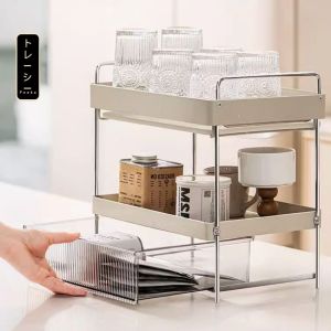 Khay kệ úp cốc để chén và đựng ly FEEKA 2 tầng để bàn kệ khay đựng ly và để chén úp cốc tháo rời