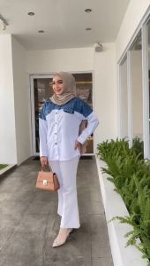 Kemeja Wanita Atasan kekinian korean style polos
