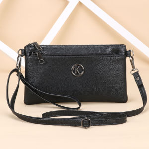 Fashionable Casual Crossbody Bag Single Shoulder Handheld Womens Mobile Phone Bag Soft PU Leather Youth Leisure Handbag