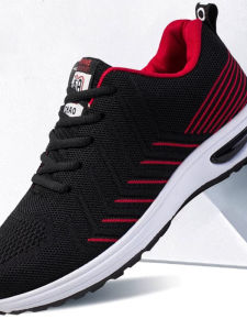 Spring 2025 Mens Sports Shoes Casual Running Sneakers Breathable Mesh Upgraded Shock Absorption Air Cushion Korean Style