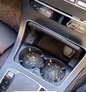 Miếng Lót Cốc Ô Tô Đính Đá Trang Trí Nội Thất Xe cao cấp