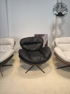 Ghế thư dãn Curve Swan Armchair nhập khẩu ghế lười đọc sách chân xoay thiên nga Ghế trứng xoay