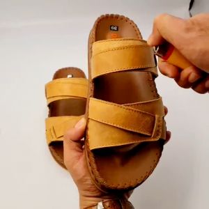 DÉP NAM DA BÒ THẬT 100% KIỂU 02 QUAI KÉP ĐẲNG CẤP  MAY HANDMADE 02 LẦN QUAI VÀ ĐẾ CHẮC CHẮN V.ĐELA