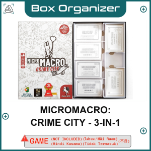 MicroMacro: Crime City - 3-in-1 Board Game Box Organizer Insert