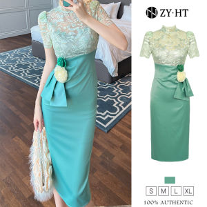 Zyht Phụ nữ ăn mặc đầm màu xanh lá hip-Gói Ăn Mặc Đầm Polyester Đầm công sở sang trọng váy ĐẦM CƯỚI tham dự trang phục váy dự tiệc Váy dạ hội 20502