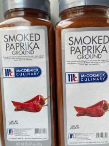 McCormick Smoked Paprika Ground 450g - Spicy flavor red pepper image culinary use food seasoning cooking ingredient.