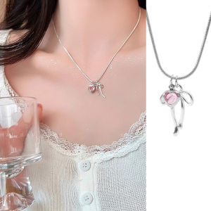 ใหม่กำไลข้อมือโลหะสีเงินน้ำหนักเบาสร้อยไข่มุกลูกปัดขาดหรูหราสร้อยคอหูกระต่าย