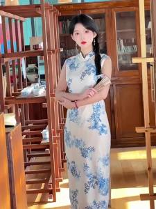 Youthful Neo-Chinese Graceful Aesthetic Sleeveless Cheongsam