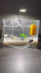 USB Double-Head Oxygen Pump Mini Aquarium Air Pump Kit High Energy Efficient Aquarium Filter Oxygen